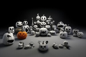 Halloween Kürbis-Dekoration aus dem 3D-Drucker