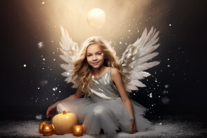 Halloween Kostüm Engel Mädchen