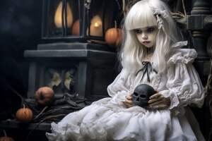 Halloween Kostüm Puppe Mädchen